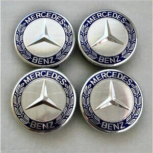 NEW Mercedes Benz 75MM Wheel Center Hubcaps